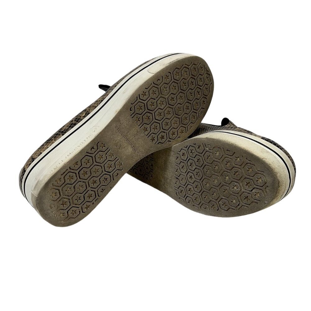 Stella McCartney Vegetarian Leather Animal Print Platform Loafers IT 37 / US 7 - Picture 4 of 6